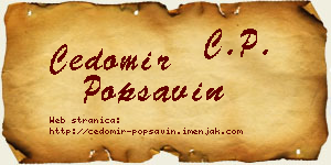 Čedomir Popsavin vizit kartica